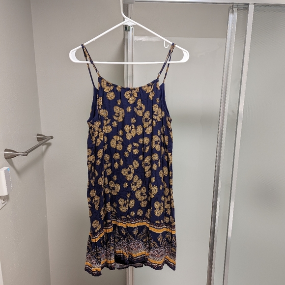Carolina Belle Montreal Floral Sleeveless Dress Size 8 Navy Yellow - Picture 3 of 12